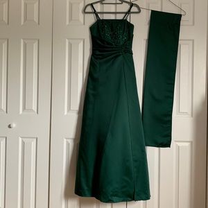 Alexia Designs Forest Green Bridesmaid Dress